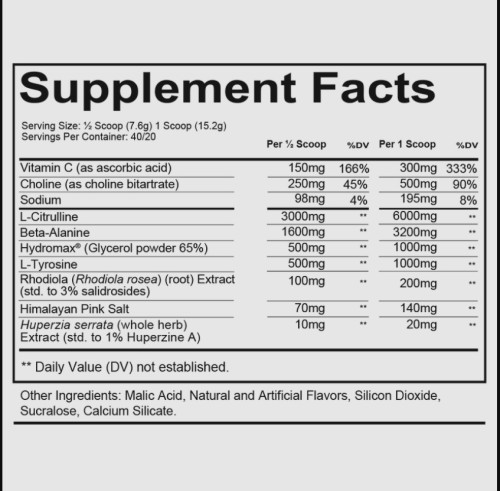 RedCon1 Total War Pump NON-STIM PRE-WORKOUT 2