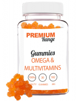 Premium Omega and Multi-Vitamins - 30 Gummies (orange gummy bears)